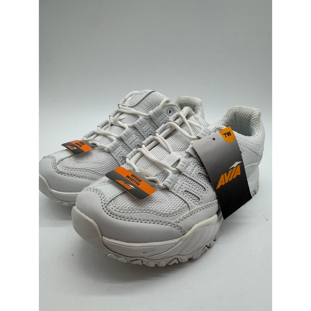Avia Elevate Women's US 7 Wide White Memory Foam Walking Athletic Shoes NWT‎